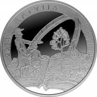 (2014) Монета Латвия 2014 год 5 евро "Г.Ф. Стендер. 300 лет со дня рождения"  Серебро Ag 925  PROOF
